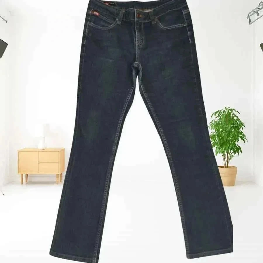 Jean Lee Cooper corte reto - cintura baixa média - stretch - azul marinho – photo 10